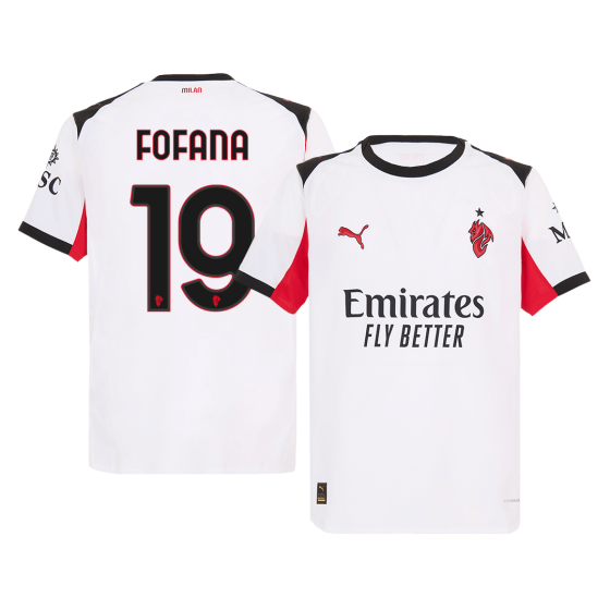 FOFANA #19  AC Milan Away Soccer Jersey 2025_26 White